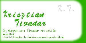 krisztian tivadar business card
